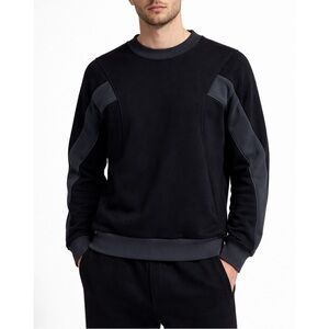 NEW Twenty Montreal Tech Panel Crewneck Sweatshirt TM4C18UP Black & Gray